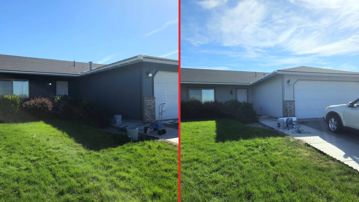 Front exterior refresh — before and after